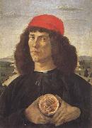 Sandro Botticelli Young Man With a Medallion of Cosimo (mk45) Spain oil painting artist